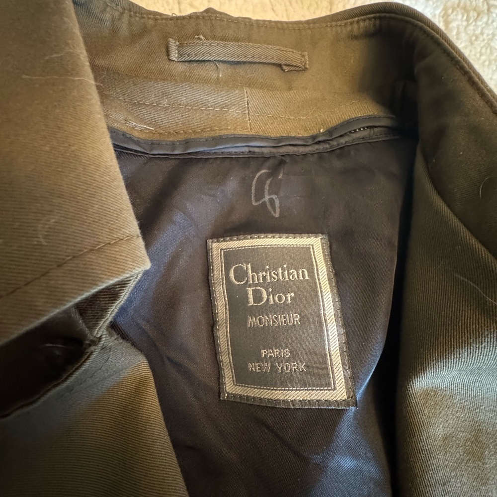 Dior Green Trench Coat Classic Design - Picture 4 of 5